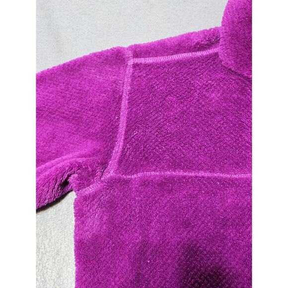 Patagonia Sweater Womens Medium Purple Soft Fleece Snap T Pocket Logo - Picture 7 of 15